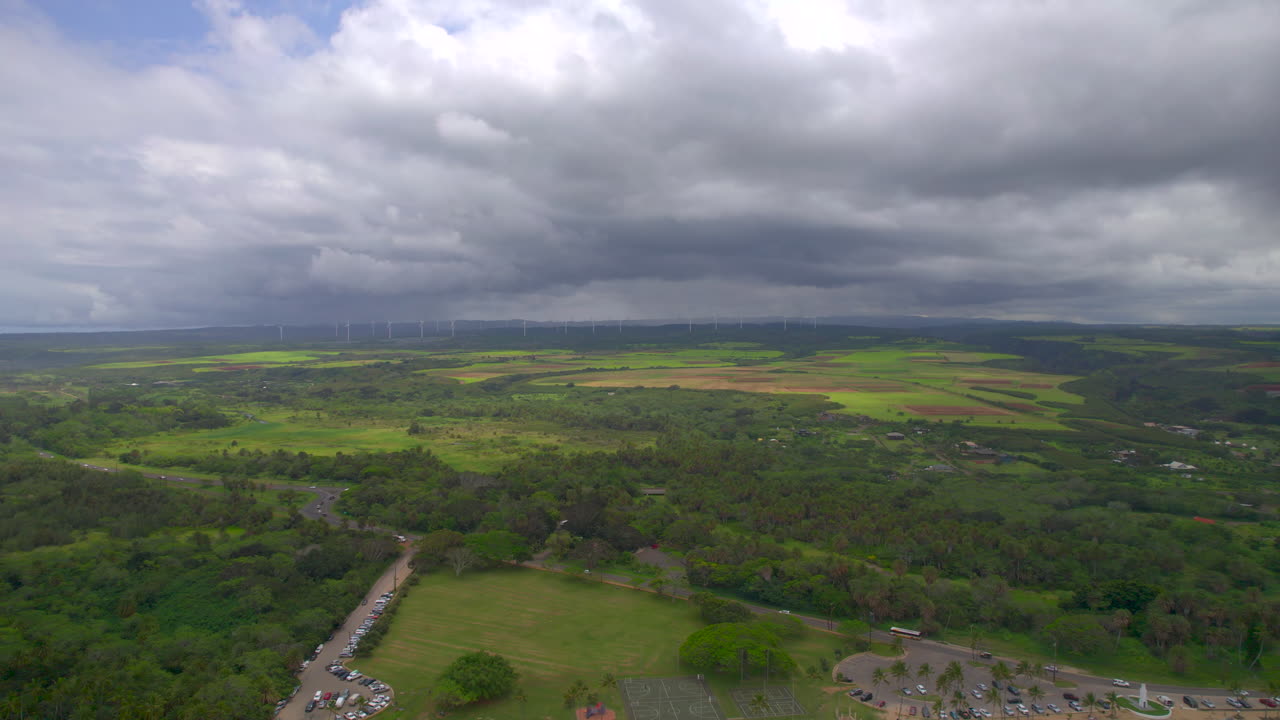 View of the Oahu Hawaii landscape near Hale'iwa