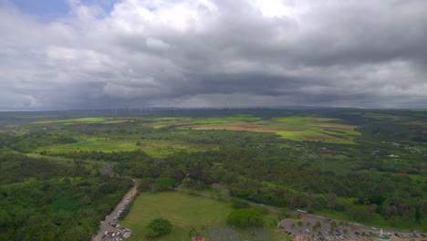 View of the Oahu Hawaii landscape near Hale&#039;iwa