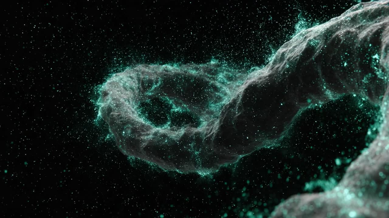 A Captivating Glimpse Into the Cosmic Wonders of the Universe: A Mesmerizing Swirling Nebula with Shimmering Particles and Glowing Energies in the Vastness of Space