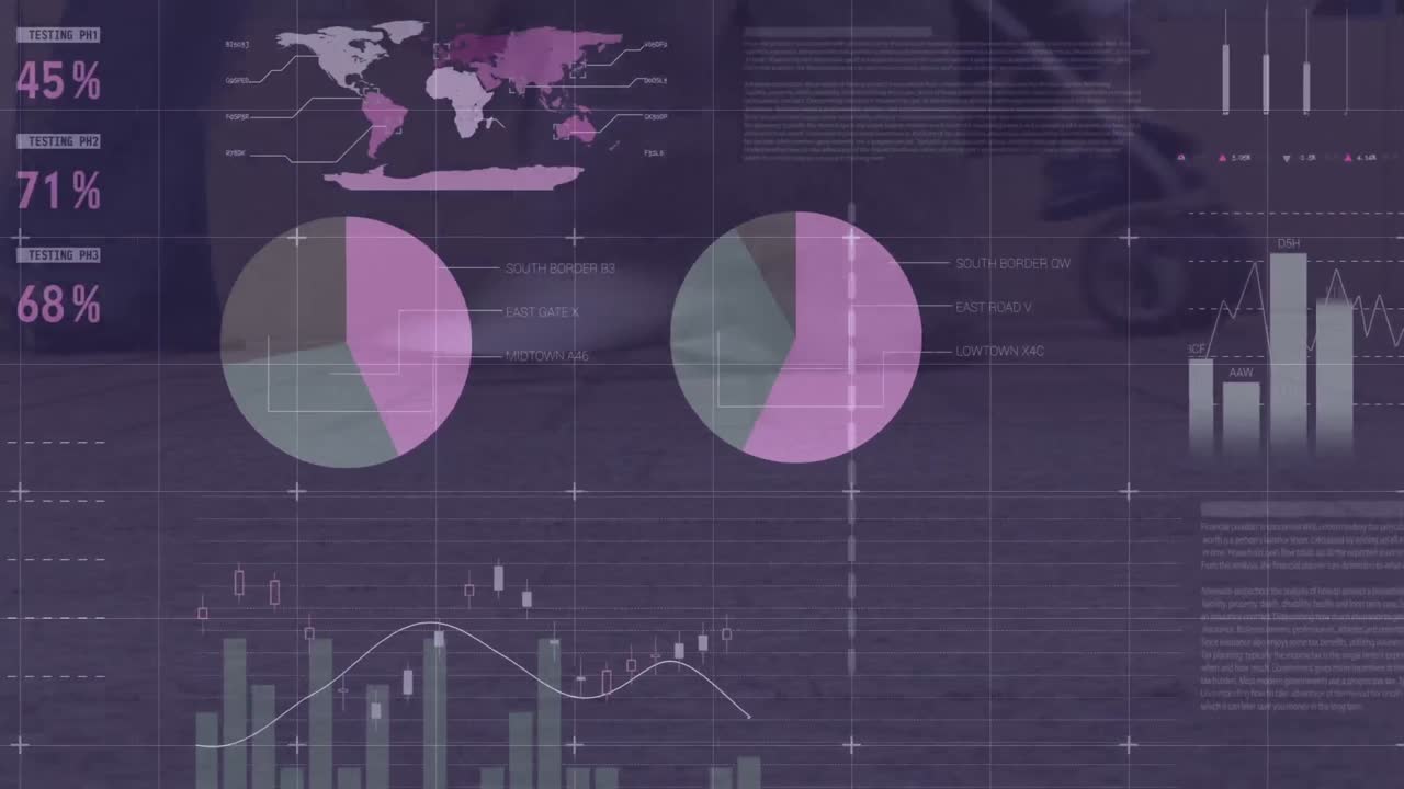 personas caminando por la calle mientras los datos se mueven