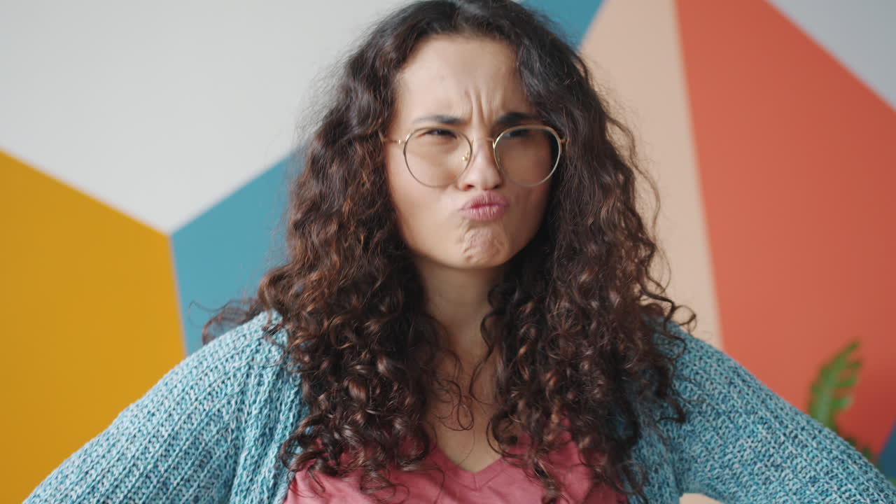 Woman with Funny Expressions