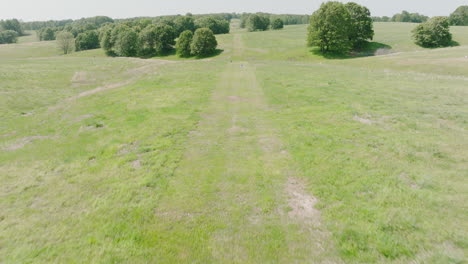 flying above markings on the meadow at firing range in leach, oklahoma