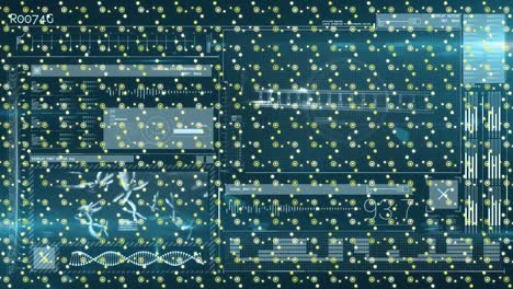 Animation of diverse data processing over moving molecules