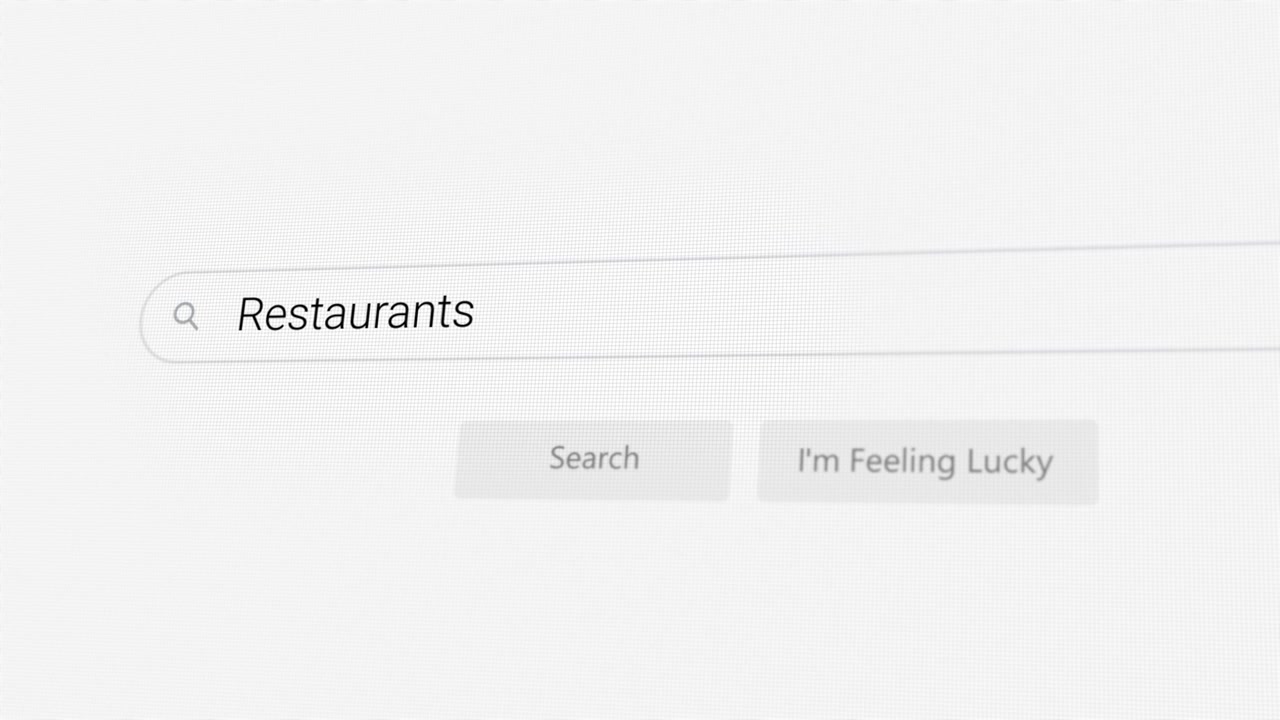 Searching for Restaurants on Internet browser