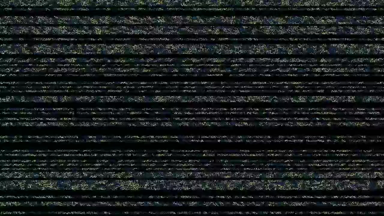 Analog Television Static Noise with Horizontal Glitch Lines