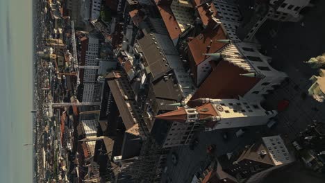 above the rooftops of the impressive architecture, marienplatz, munich