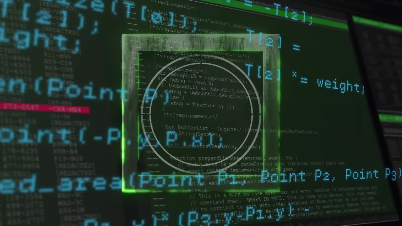 Animation of scope scanning and data processing over grid