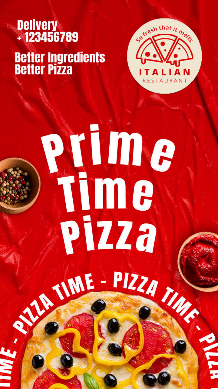 Prime Time Pizza Advertisement