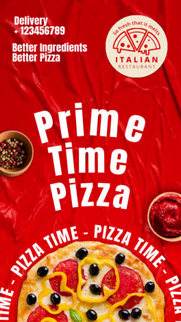 prime time pizza advertisement