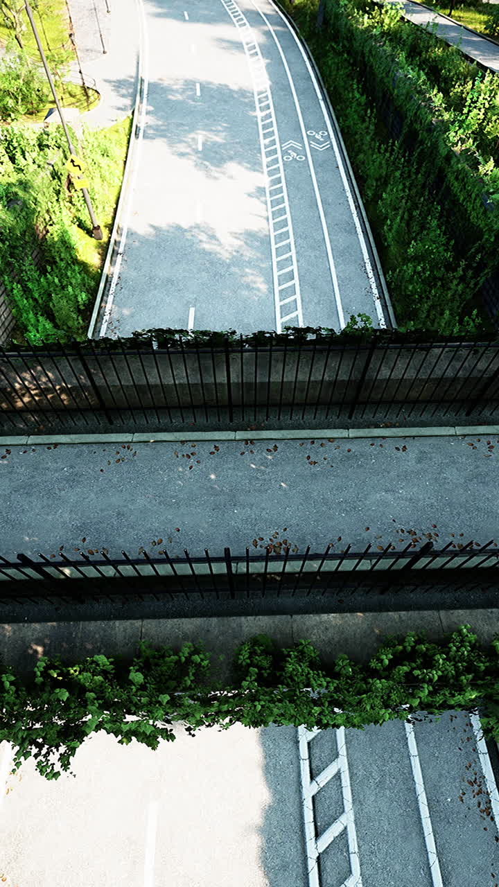 자전거 도로가 있는 도시 공원 경로