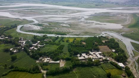 a view from above of the lush green rural area