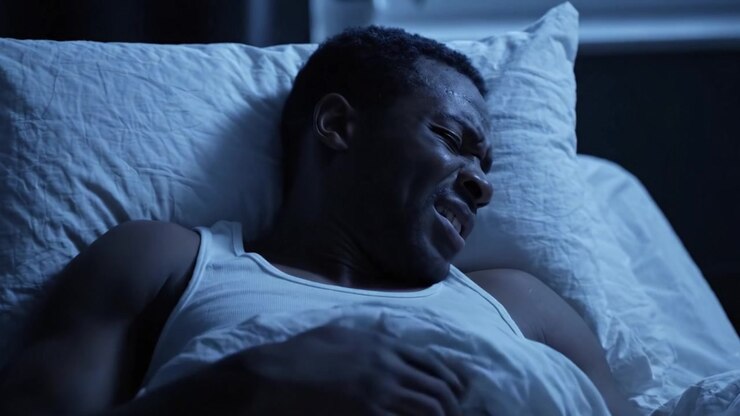 A Deep Dive into the Night: Exploring the Emotions of Wakefulness During the Dark Hours, Capturing a Moment of Reflection and Restlessness in a Quiet Bedroom