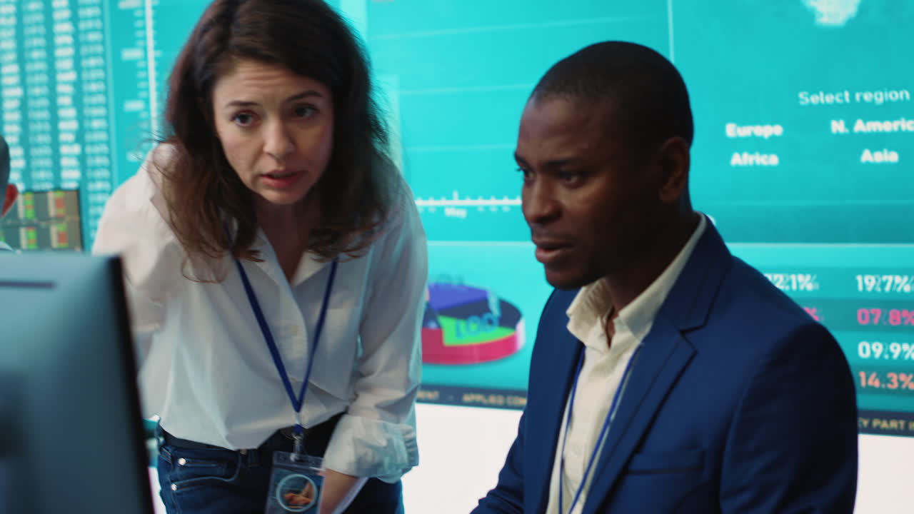 Project manager ensuring productivity and efficiency in creating annual reports