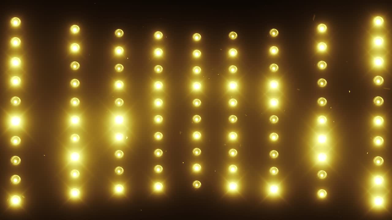 Bright Yellow Lights on a Wall