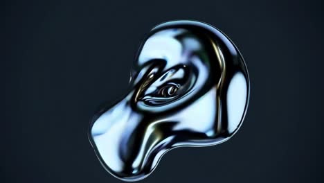 abstract liquid metal shape