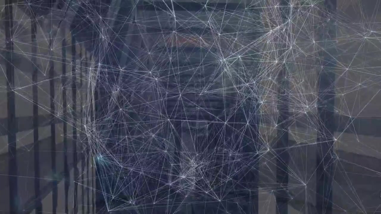 Animation of network of connections over servers