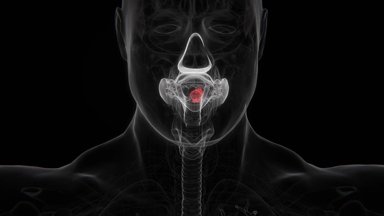 Cellule di Carcinoma Nasofaringeo in Video HQ Verticale | Video a Raggi X di Indicazione delle Cellule di Carcinoma Nasofaringeo.