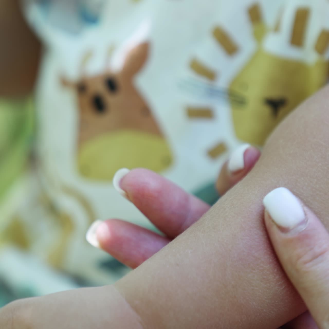 Little kid parent finger. Child hand healthcare typing