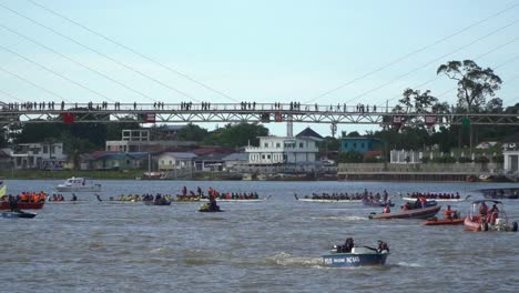 traditional long boat race held at kuching water front every year