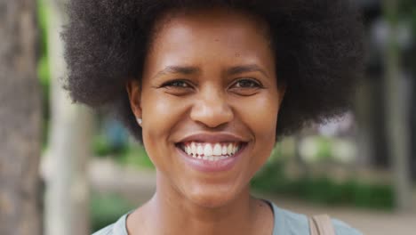 Porträt-Einer-Lächelnden-Afroamerikanischen-Geschäftsfrau,-Die-In-Die-Kamera-Blickt