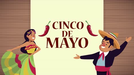 celebración de cinco de mayo con pareja