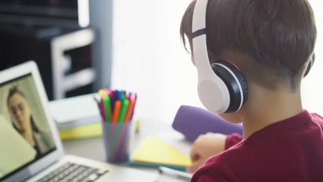 Handheld-video-of-boy-during-online-classes