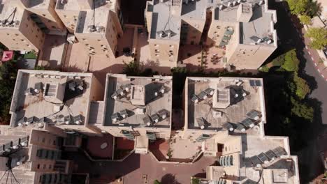 aerial view of israeli cityscape