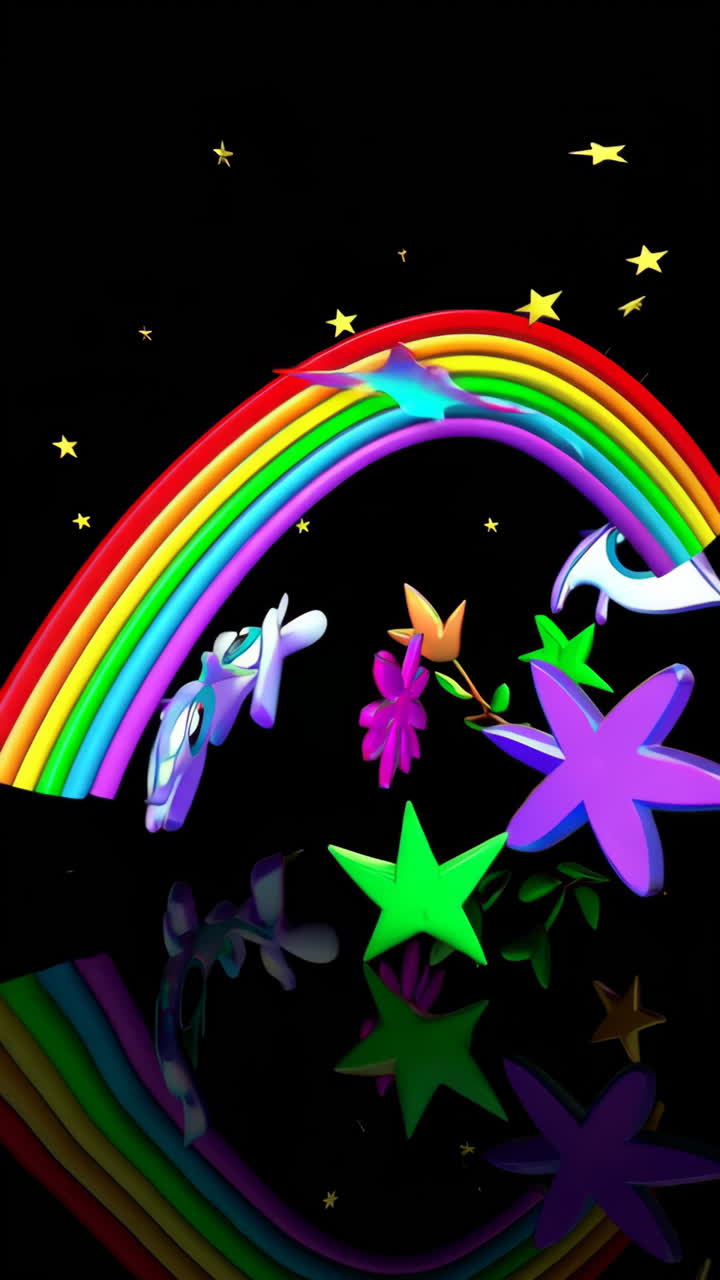 Vibrant Abstract Cosmic Elements