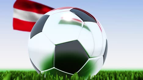 looping soccer ball hungary vs. austria