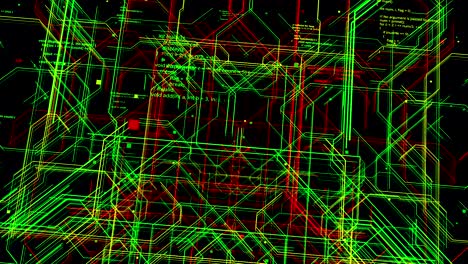visualización de placas de circuitos abstractos