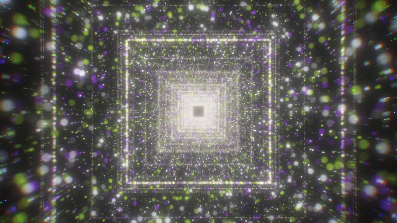 túnel cuadrado resplandeciente abstracto