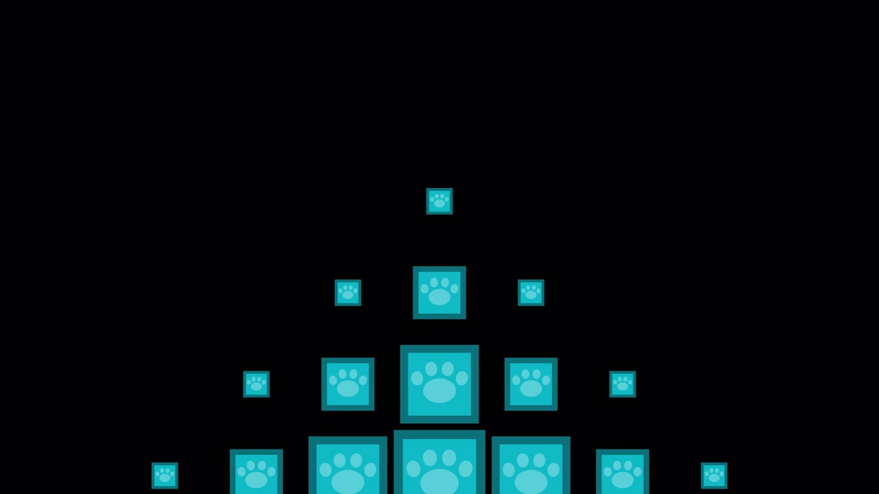 Teal Paw Print Pattern