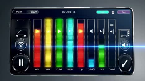 interfaz de visualización de radio para automóviles
