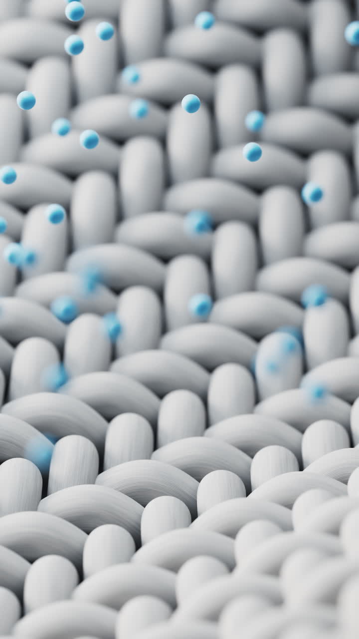 Cleaning the wave cloth with microscopic details, 3d rendering