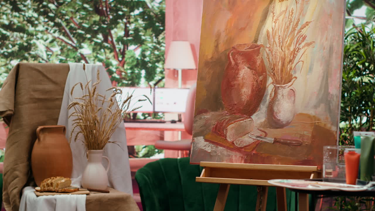 Still Life Painting in Art Studio