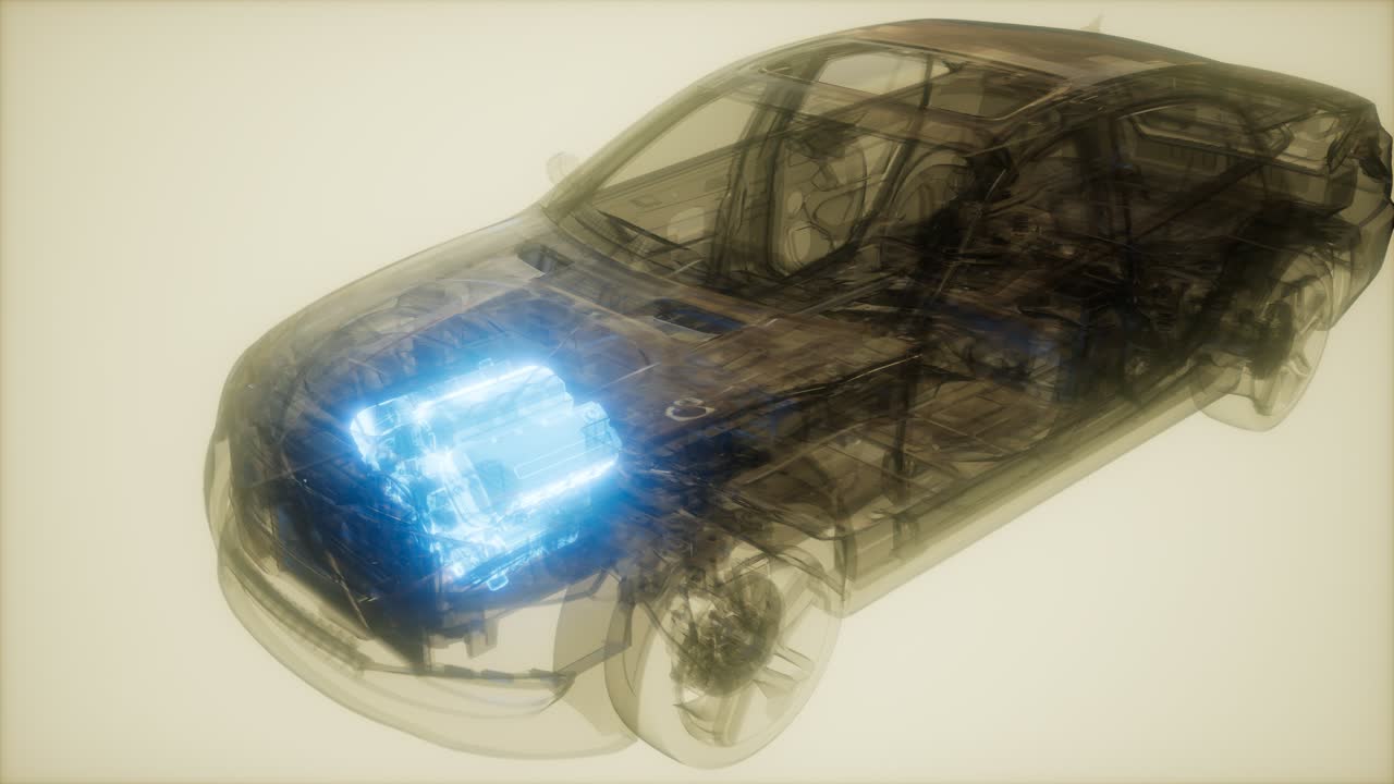 motor de coche visible en el coche