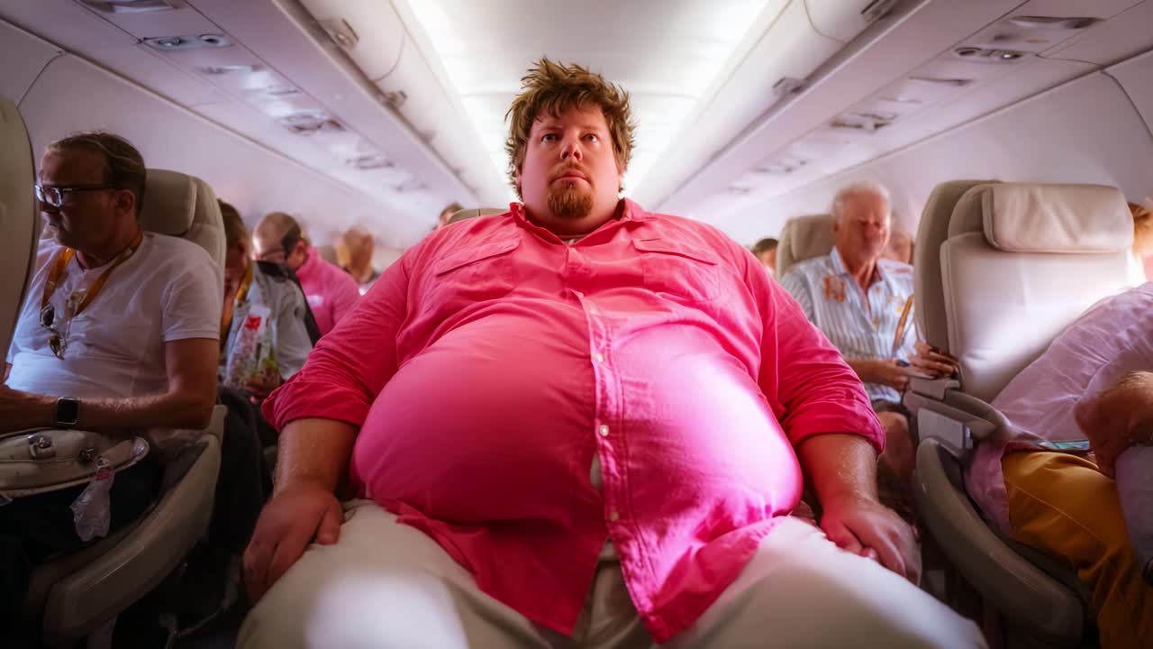 A Passenger Navigating Comfort on a Flight: The Struggles of Space and Posture in an Airplane Cabin