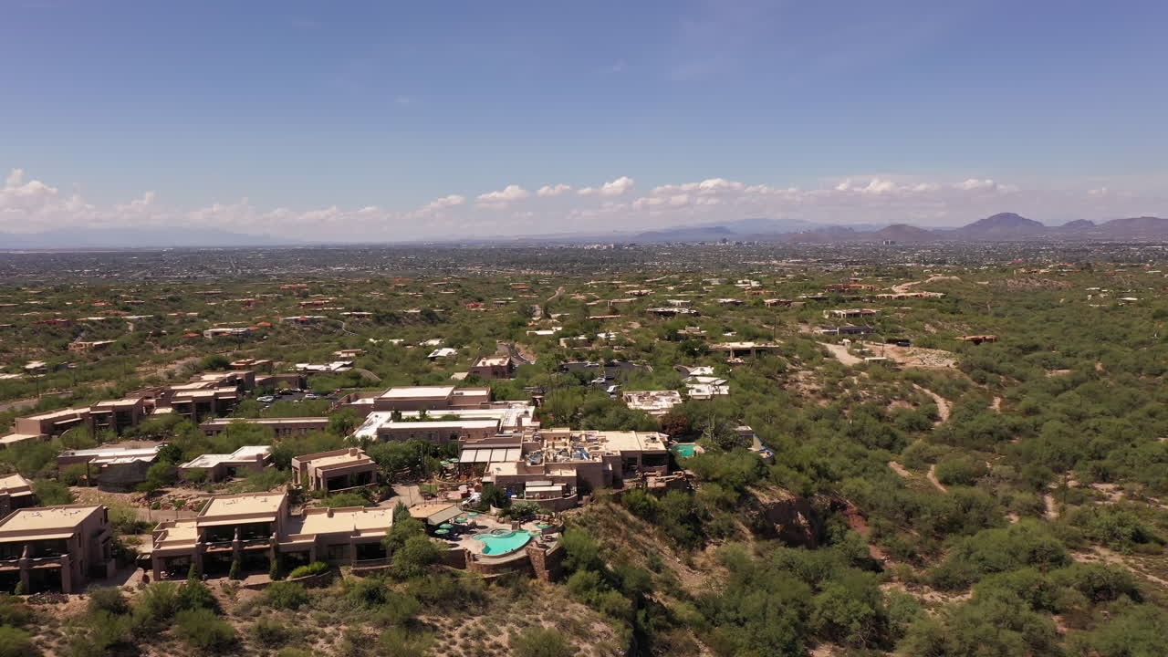 Tucson, Arizona. Paesaggio aereo delle Catalina Foothills