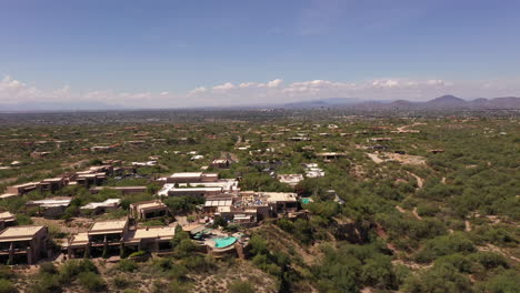 tucson, arizona. aerial landscape of catalina foothills