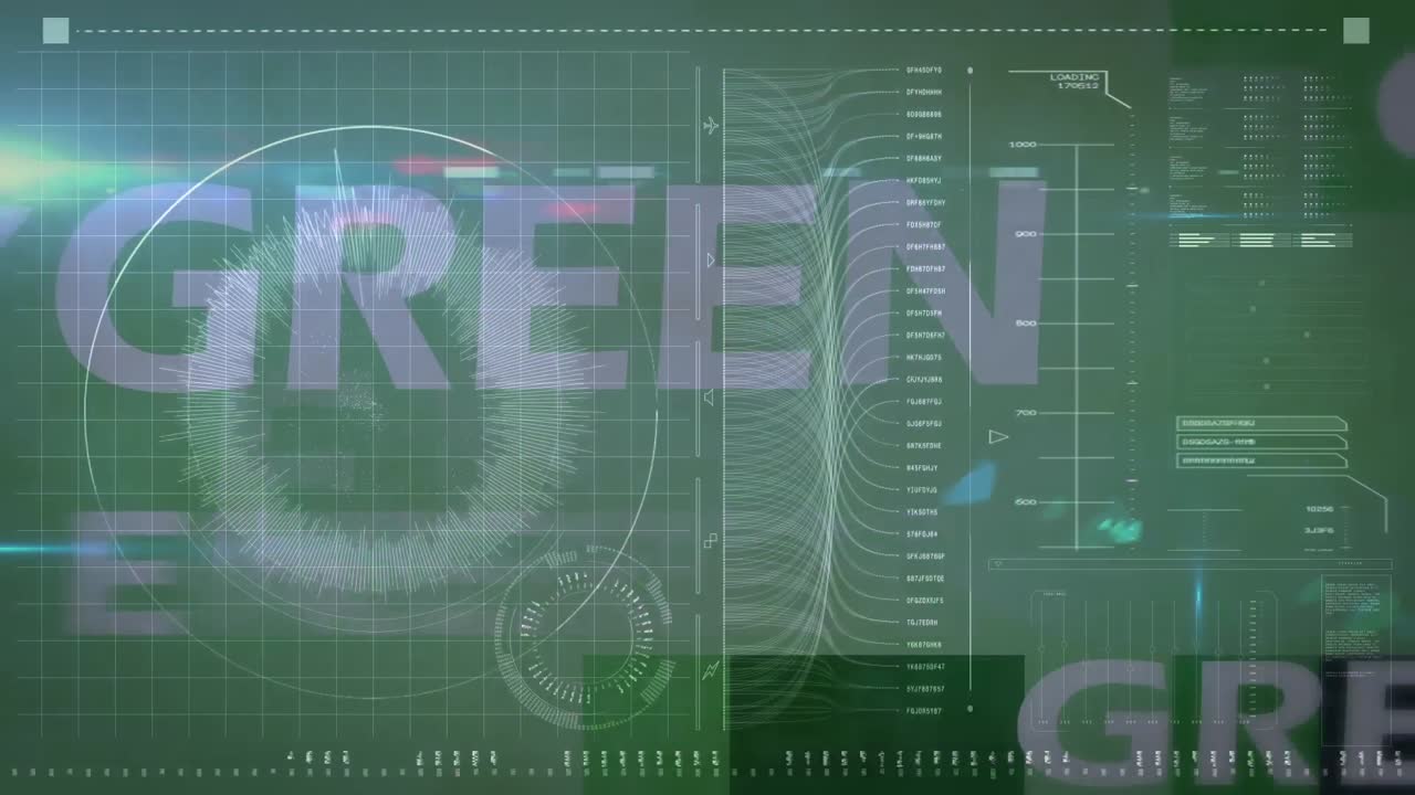 데이터 처리 및 녹색 서버의 애니메이션