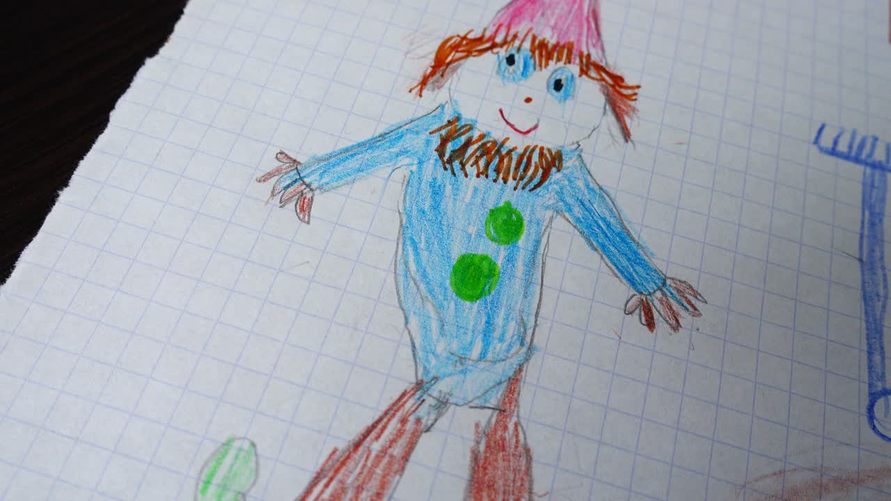 Desenho infantil do palhaço