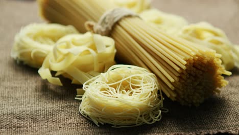 closeup of pasta and spaghetti