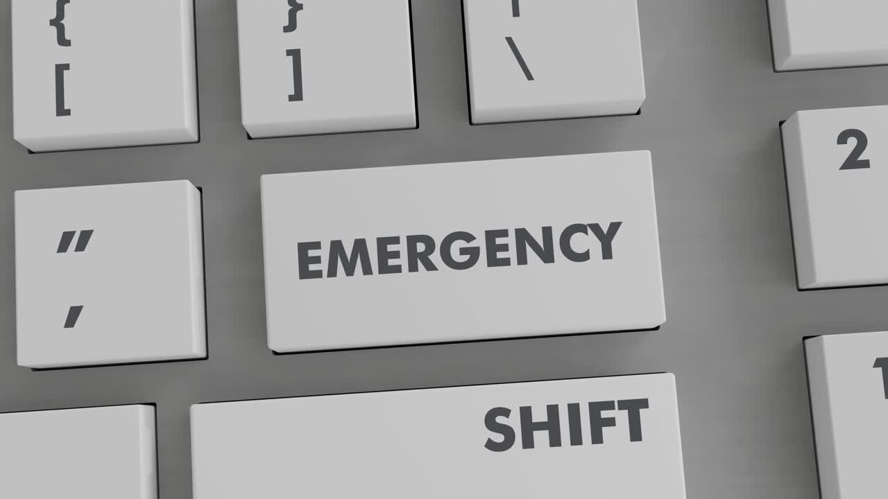 Pressione di un tasto di emergenza sulla tastiera