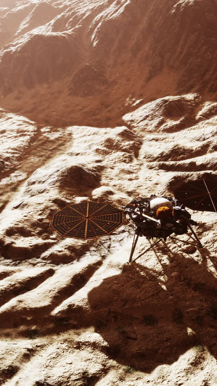 Rover su Marte su un pianeta rosso