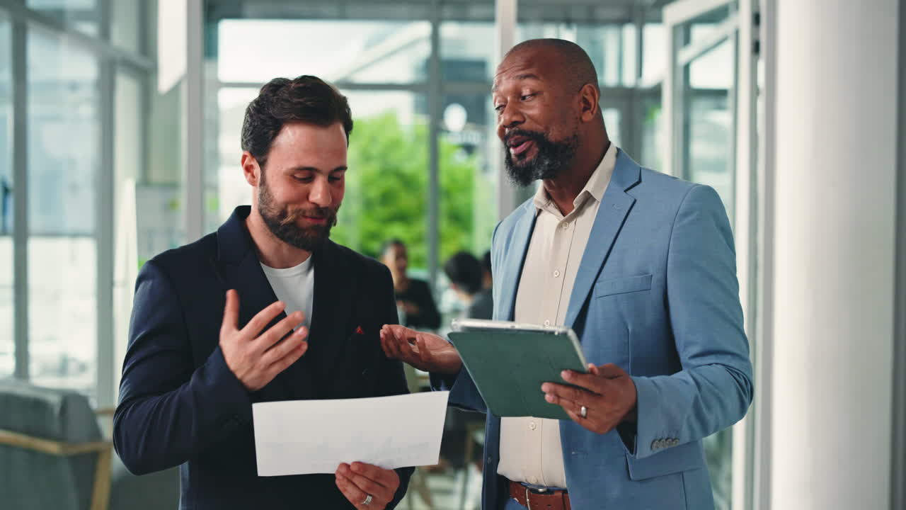Businessmen Meeting in Modern Office