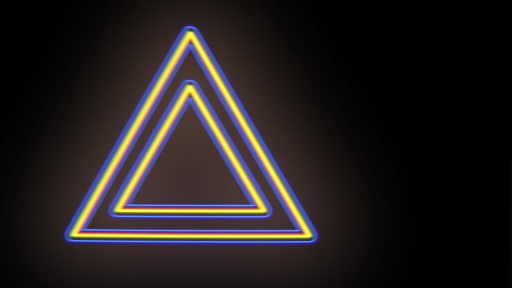 Motivo a triangoli dorati con luce LED in stile club