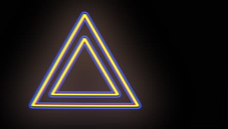 Gold triangles pattern with led light in club style