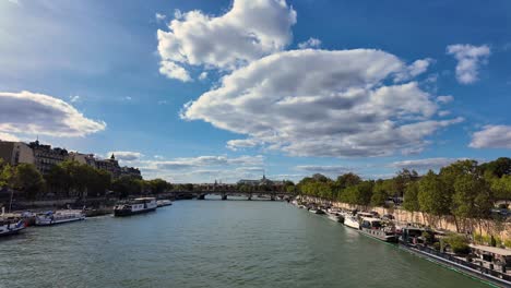 beautiful river seine in paris, france