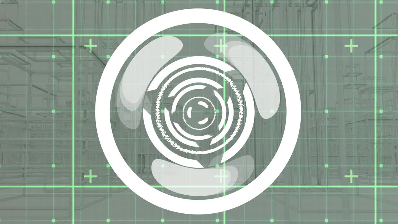 Animation of processing circle over moving house projects