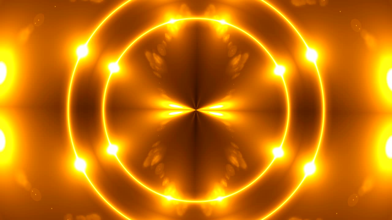 hermoso caleidoscopio abstracto - luz dorada fractal, telón de fondo de renderización 3d, telón generado por computadora